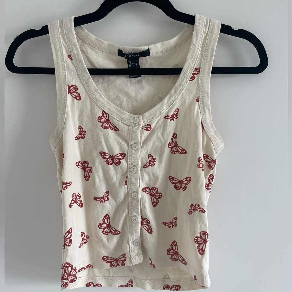 Forever 21 Butterfly Print Tank